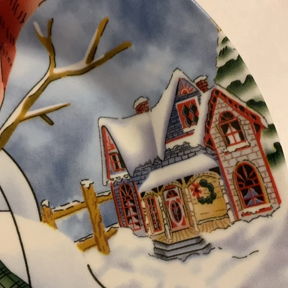 Snowman Plate, Luncheon Size